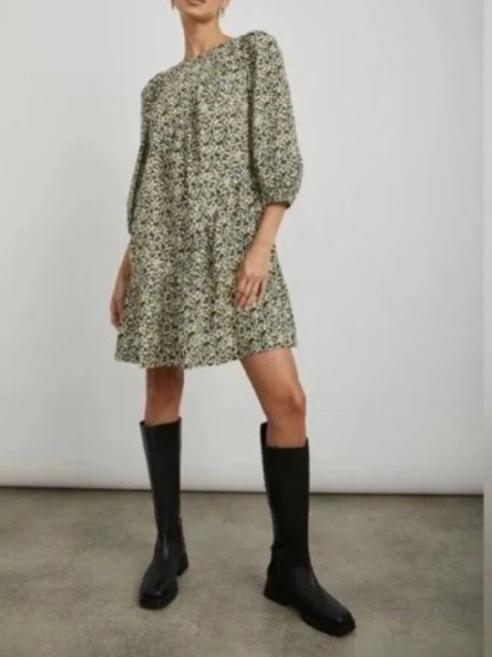 📌 NWOT Rails Louise Chrysanthemum Tiered Ditsy Peasant Floral Mini Dress